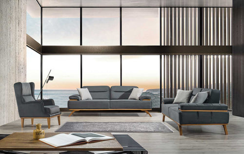 Fotoliu AVIVA fotoliu material Țesătură , picioarelor: Lemn, 2 canapea 1 fotoliu