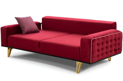 Canapea extensibilă 3 locuri SEMENTA Gold 220 cm, Easy clean, Opțiuni culoare