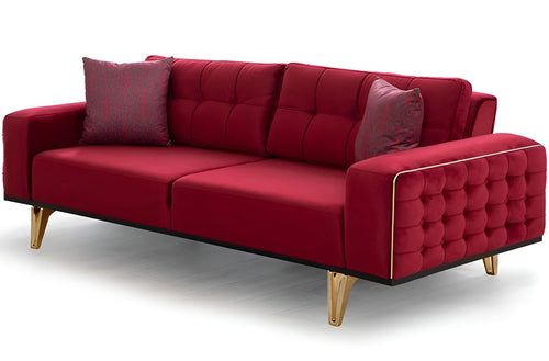 Canapea extensibilă 3 locuri SEMENTA Gold 220 cm, Easy clean, Opțiuni culoare