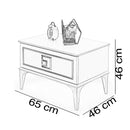 Noptieră OSLO 65 x 46 cm, Alb - Maroom