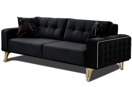 Canapea extensibilă 3 locuri SEMENTA Gold 220 cm, Easy clean, Opțiuni culoare