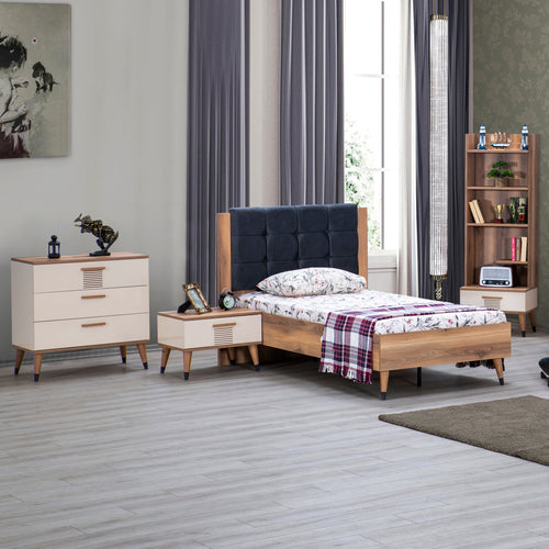 Bibliotecă FULYA 4 rafturi 1 sertar 59 x 173 cm - Maroom