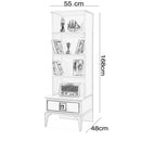 Bibliotecă OSLO 4 rafturi 1 sertar 55 x 168 cm - Maroom