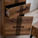 Comodă LOTTO 1 ușă 2 sertare 60 x 110 cm, Nuc