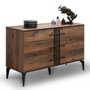 Comodă LOTTO 6 sertare 130 x 81 cm, Nuc