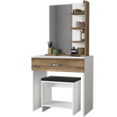 Masă de toaleta SPENCER 1 taburet, 1 sertar, 4 rafturi 143 x 72 cm - Maroom