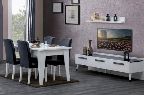 Comodă TV EMPOLI ALB 3 sertare 185 cm - Maroom