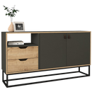 Comodă DORIS 2 uși 2 sertare 1 raft 150 x 80 cm - Maroom