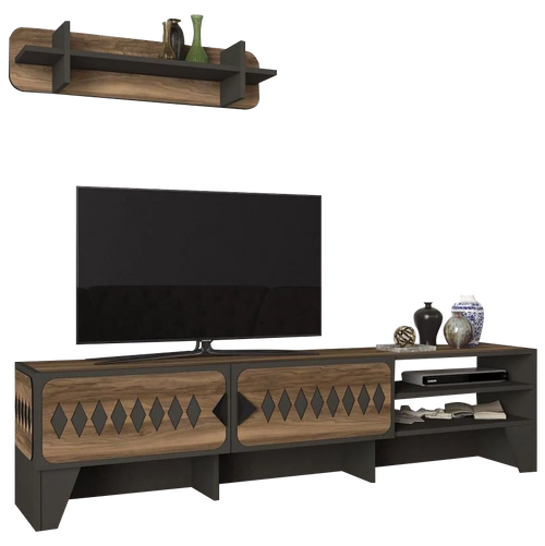 Set comodă TV YORK 2 uși 3 rafturi 184 cm - Maroom