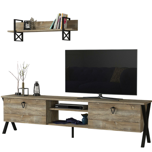 Set comodă TV CHLOE 2 uși 3 rafturi 180 cm - Maroom