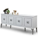 Comodă OSLO 4 uşi 202 x 81 cm, Alb 
