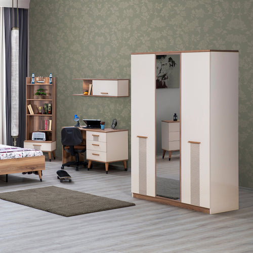 Bibliotecă FULYA 4 rafturi 1 sertar 59 x 173 cm - Maroom