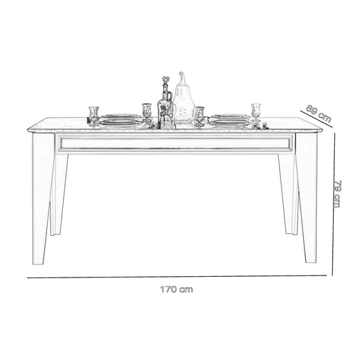 Masă extensibilă VALENCIA 170 ( 205 ) x 89 cm - Maroom