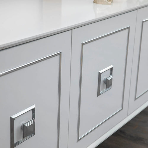 Comodă OSLO 4 uşi 202 x 81 cm, Alb 