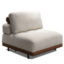 Colțar modular extensibil ASTRA cu șezlong 330 x 180 cm, Crem-Maro - Maroom