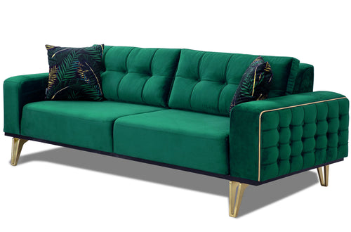 Canapea extensibilă 3 locuri SEMENTA Gold 220 cm, Easy clean, Opțiuni culoare