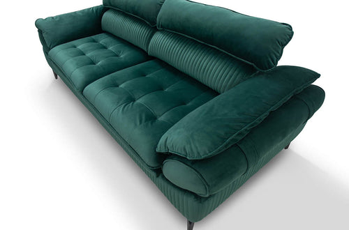 Canapea extensibilă 3 locuri MONREAL, Tip material:&nbsp;Catifea exclusivă, Tipul picioarelor: Poliuretan cu acoperire naturală foarte durabil