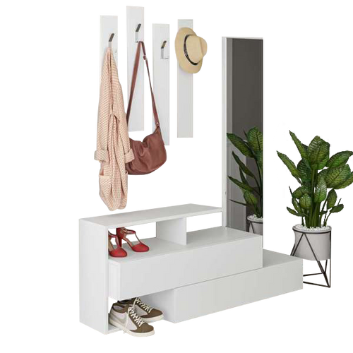 Set cuier și pantofar cu oglindă TRINITY 137 cm, Opțiuni culoare