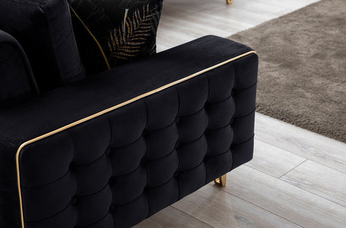 Canapea extensibilă 3 locuri SEMENTA Gold 220 cm, Easy clean, Opțiuni culoare