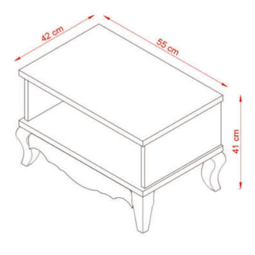 Noptieră RUSTIK 1 sertar 63 x 41 cm - Maroom