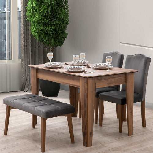 Masă extensibilă LOTTO 121 ( 156 ) x 80 cm, Nuc