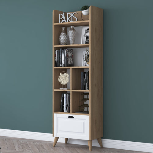 Bibliotecă PRETTY 7 rafturi 1 uşă 63 x 195 cm - Maroom