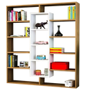 Bibliotecă OXFORD 14 rafturi 125 x 136 cm, Opțiuni culoare