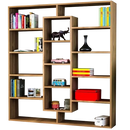 Bibliotecă OXFORD 14 rafturi 125 x 136 cm, Opțiuni culoare