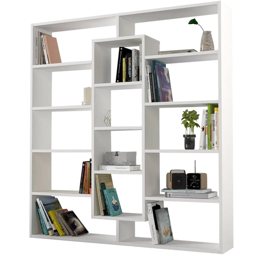 Bibliotecă OXFORD 14 rafturi 125 x 136 cm, Opțiuni culoare