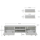 Set comodă TV HARMONY 4 rafturi 2 uși 150 cm, Opțiuni culoare - Maroom