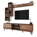 Set comodă Tv NAPOLI 9 rafturi 2 uşi 180 cm