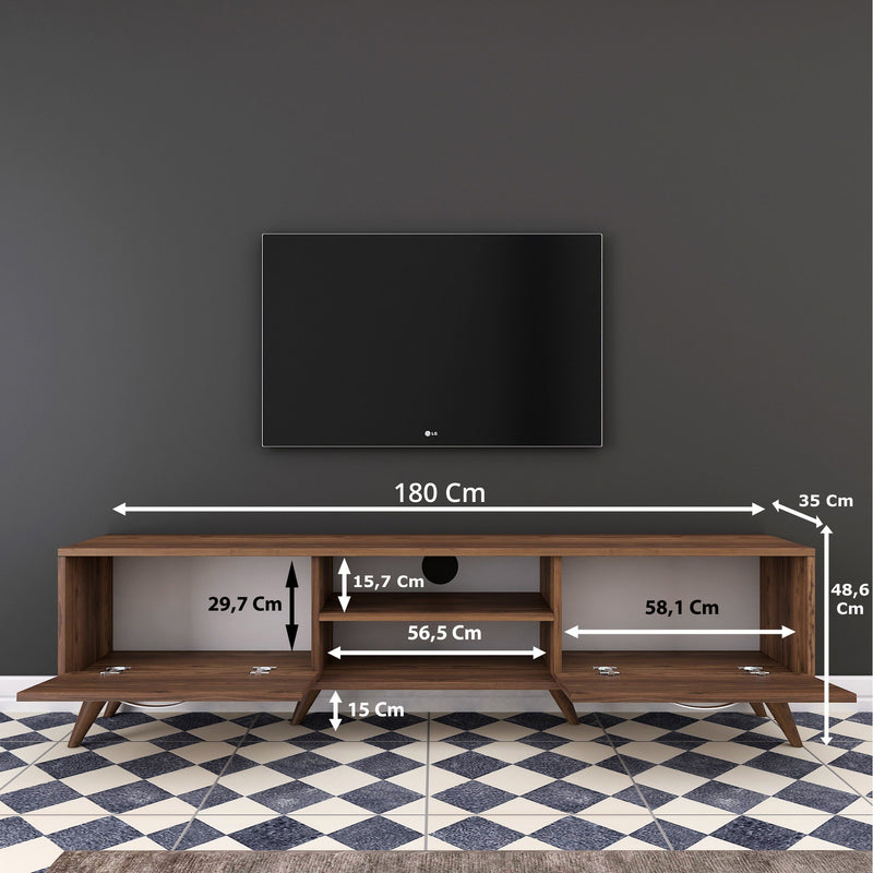 Comodă Tv NAPOLI 2 rafturi 2 uși 180 cm, Opțiuni culoare