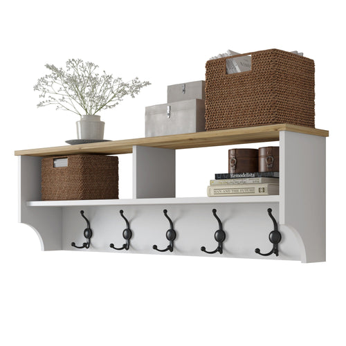 Cuier perete cu 5 agățători triple DAISY  120 cm, Opțiuni culoare