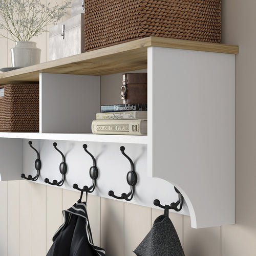 Cuier perete cu 5 agățători triple DAISY  120 cm, Opțiuni culoare