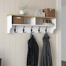 Cuier perete cu 5 agățători triple DAISY  120 cm, Opțiuni culoare