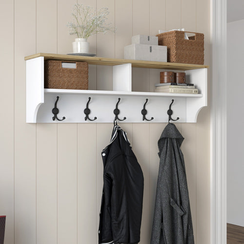 Cuier perete cu 5 agățători triple DAISY  120 cm, Opțiuni culoare