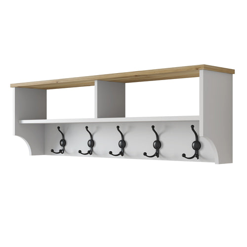 Cuier perete cu 5 agățători triple DAISY  120 cm, Opțiuni culoare