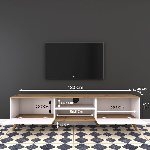 Comodă Tv NAPOLI 2 rafturi 2 uși 180 cm