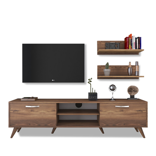 Set comodă Tv NAPOLI 4 rafturi 2 uşi 180 cm