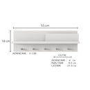 Cuier perete cu cutie HELEN 55 cm