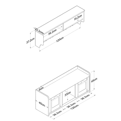 Set cuier și pantofar PRETTY DAISY 120 cm, Opţiuni culoare - Maroom