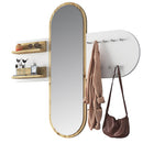 Cuier cu oglindă HELEN 122 cm 2 rafturi 9 agățători, Opțiuni culoare