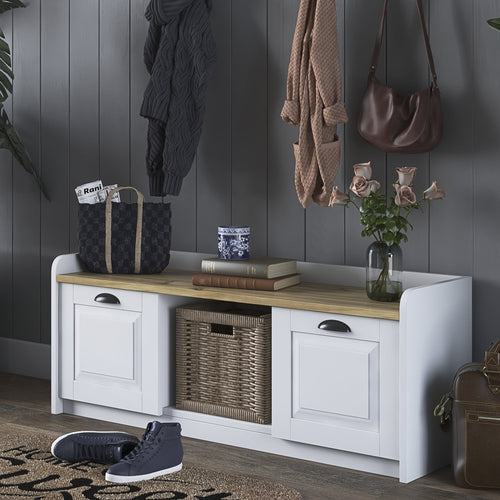 Bancheta cu depozitare PRETTY 2 uși 120 cm