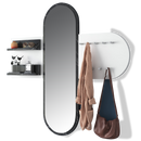 Cuier cu oglindă HELEN 122 cm 2 rafturi 9 agățători, Opțiuni culoare