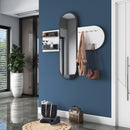 Cuier cu oglindă HELEN 122 cm 2 rafturi 9 agățători, Opțiuni culoare