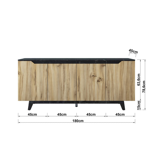 Comodă ELITE 4 uşi 180 x 79 cm