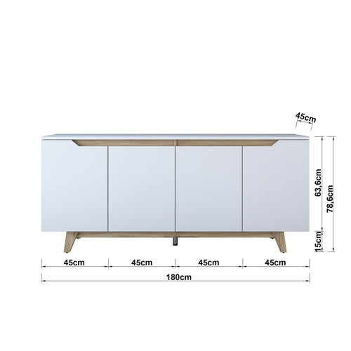 Comodă ELITE 4 uşi 180 x 79 cm