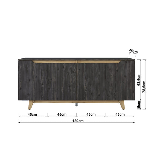 Comodă ELITE 4 uşi 180 x 79 cm