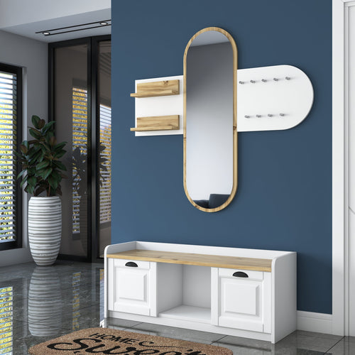 Set cuier și pantofar cu oglindă PRETTY HELEN 120 cm, Opțiuni culoare