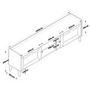Comodă Tv PRETTY 2 rafturi 2 uşi 180 cm - Maroom
